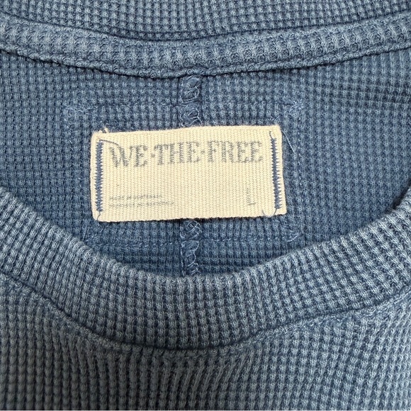 FREE PEOPLE We The Free Easy Does It Long Sleeve Thermal Tee Women’s Large - Picture 4 of 7